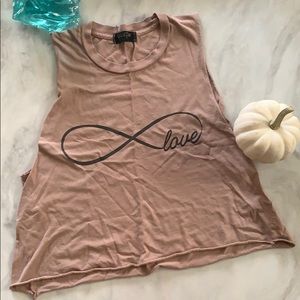 John Galt Brandy Melville Infinite Love, crop top